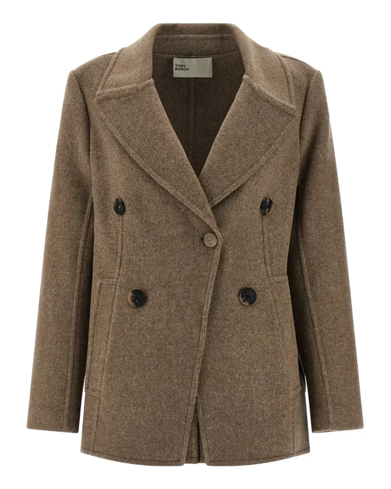 Tory Burch Doppelreihige Jacke mit Reverskragen - Nude Nude