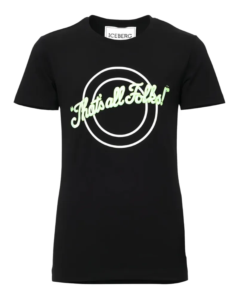 Iceberg T-Shirt mit rundem Ausschnitt - Schwarz Schwarz