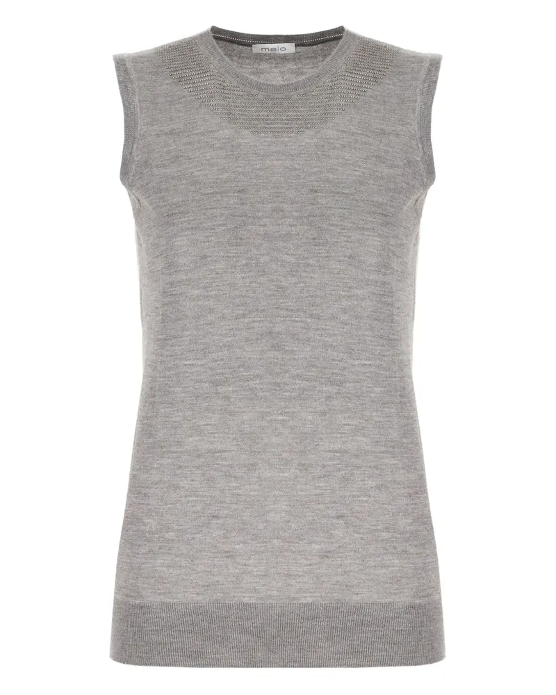 Malo Top mit Strass - Grau Grau