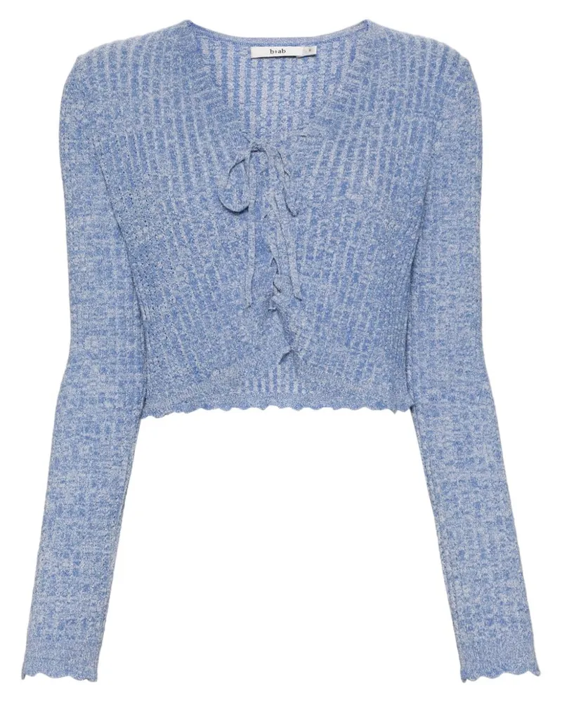 b+ab Cropped-Cardigan - Blau Blau