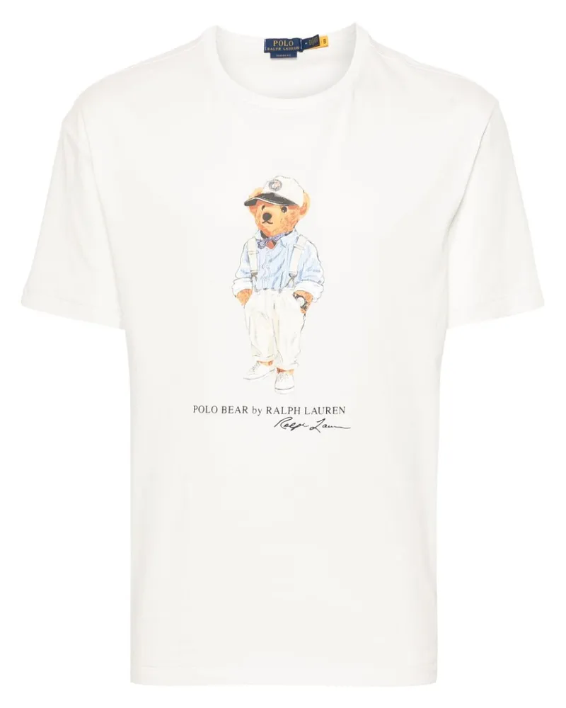Ralph Lauren T-Shirt mit Polo Bear - Weiß Weiß