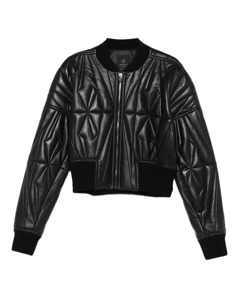 Moncler quilted zip jacket - Schwarz Schwarz