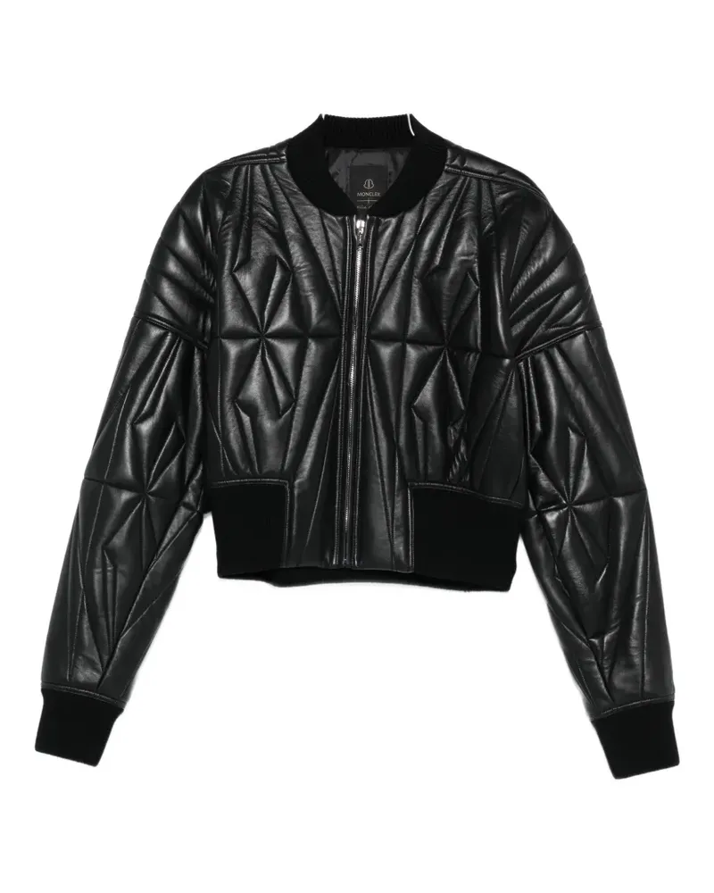 Moncler quilted zip jacket - Schwarz Schwarz