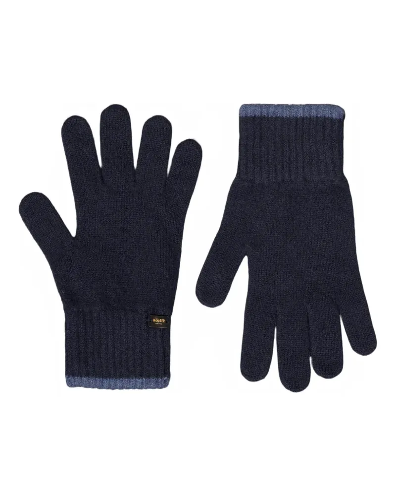 MOORER Easton-CWS Handschuhe mit geripptem Saum - Blau Blau