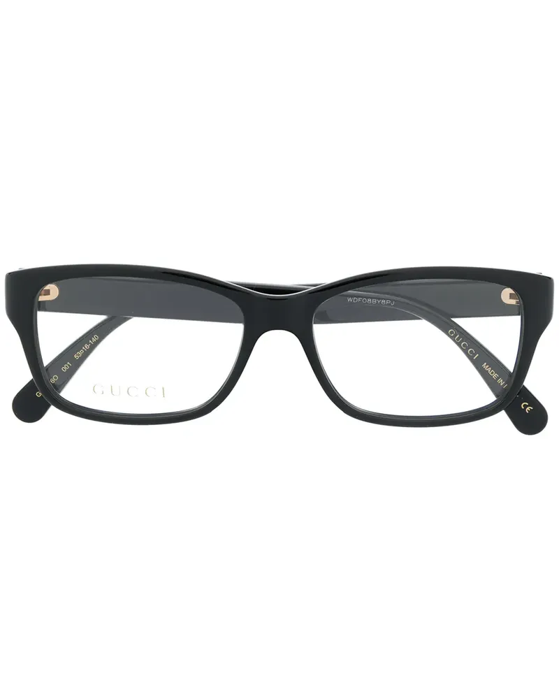 Gucci Brille mit Logo - Schwarz Schwarz