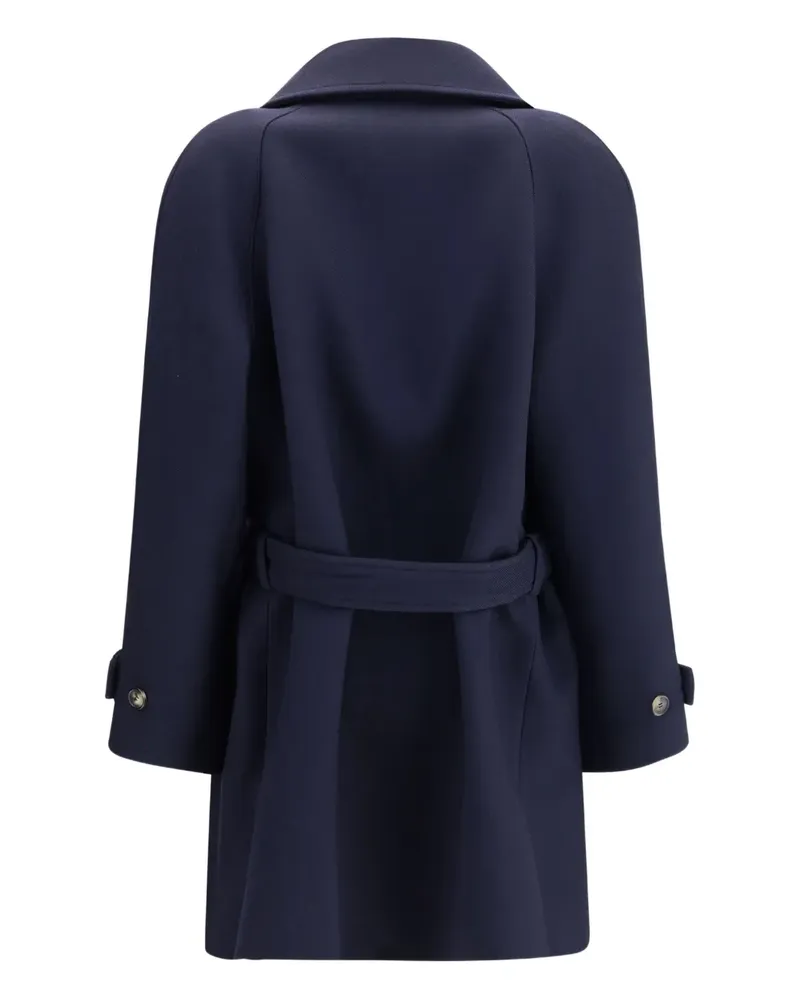 Loewe button belt double breasted peacoat - Blau Blau