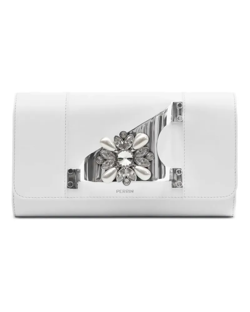 PERRIN PARIS L'Eiffel Bijoux Clutch mit Handschuh - Weiß Weiß