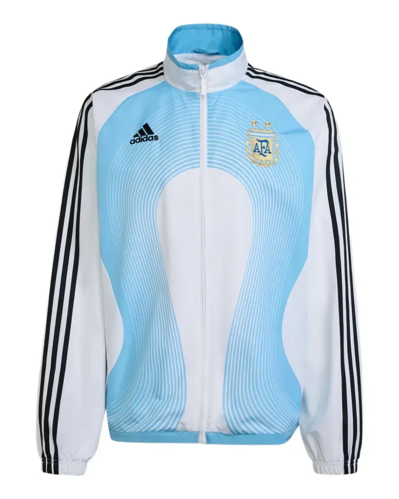 adidas three-stripe zip jacket - Blau Blau