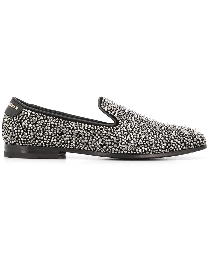 Philipp Plein Loafer mit Nieten - Silber Silber