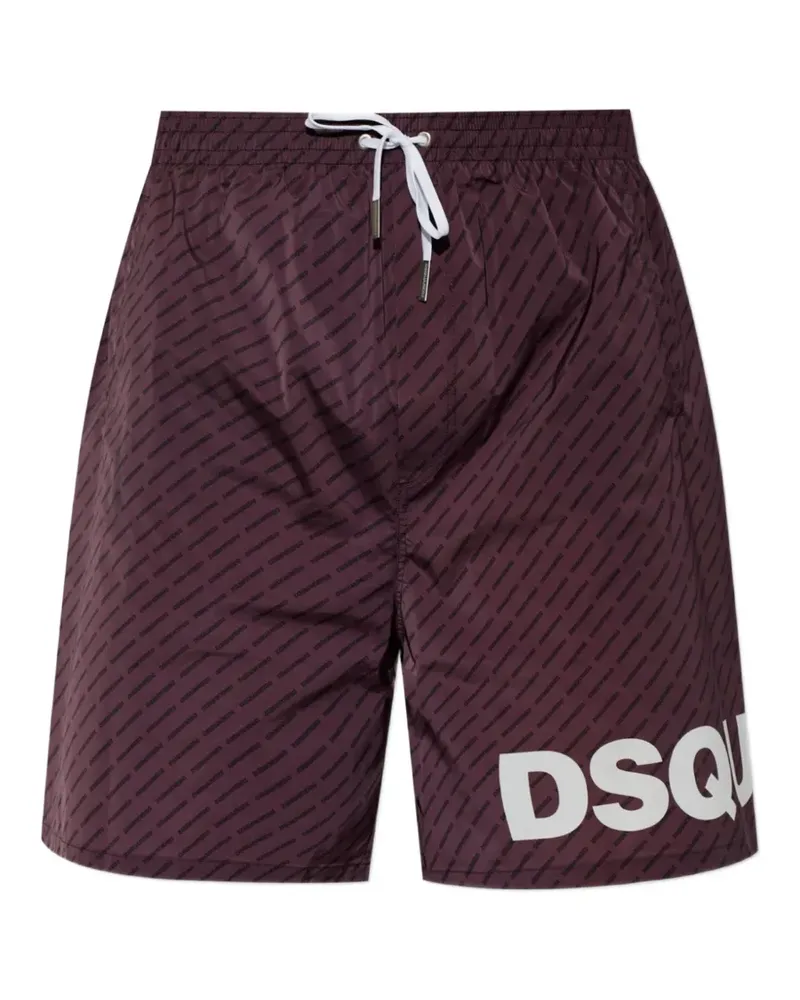 Dsquared2 logo-print monogram swim shorts - Violett Violett
