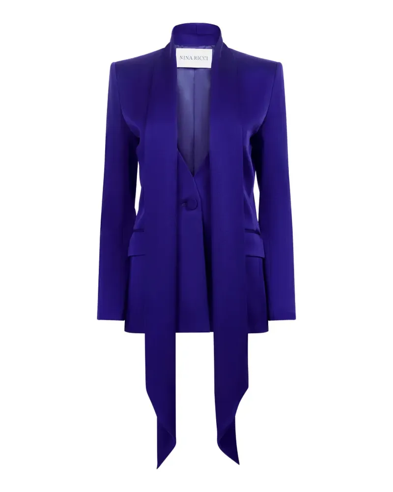 Nina Ricci Blazer mit Schaldetail - Blau Blau
