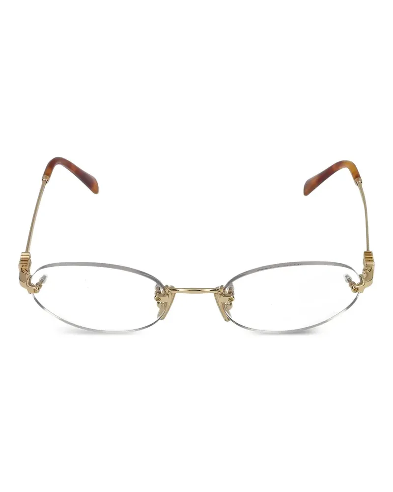Miu Miu rimless oval-frame glasses - Gold Gold