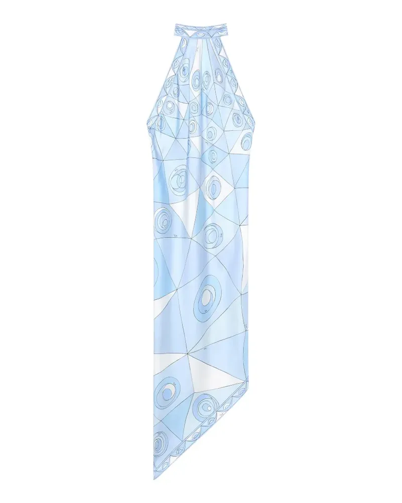 Emilio Pucci Occhi-print silk dress - Blau Blau