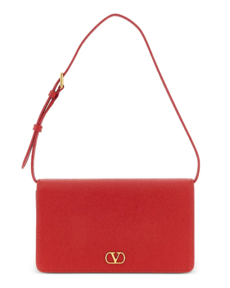 Valentino Garavani grainy vlogo signature shoulder bag - Rot Rot