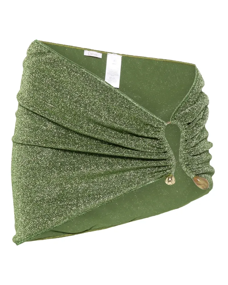 Oséree Lumière appliqué-detail mini skirt - Grün Grün