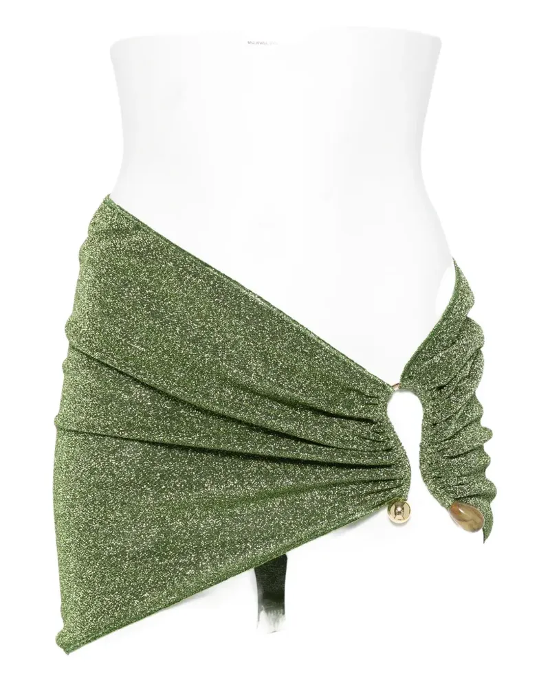 Oséree Lumière appliqué-detail mini skirt - Grün Grün