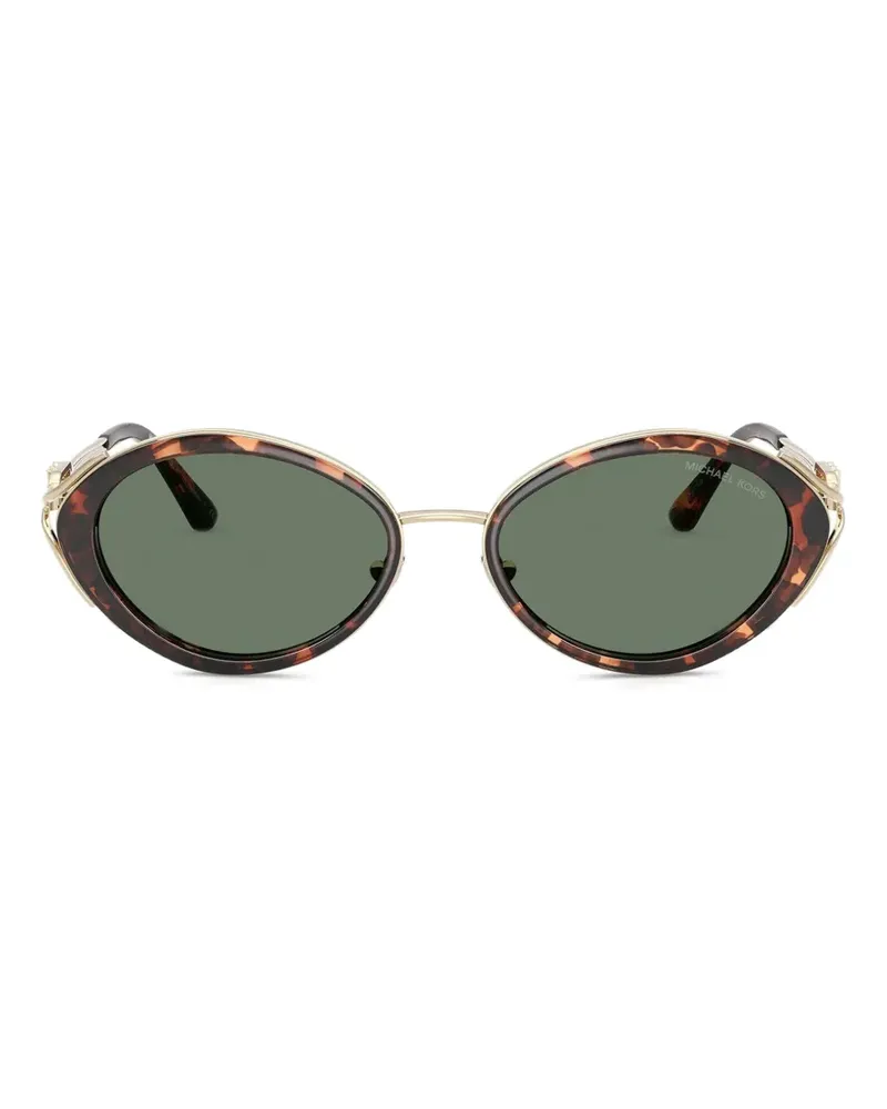 Michael Kors Key West Sonnenbrille mit ovalem Gestell - Braun Braun