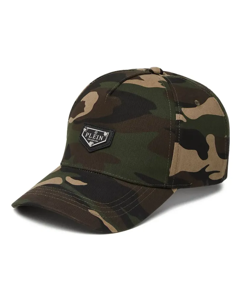 Philipp Plein Baseballkappe mit Camouflagemuster - Braun Braun