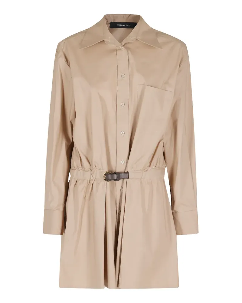 Federica Tosi Hemdkleid mit Gürtel - Nude Nude