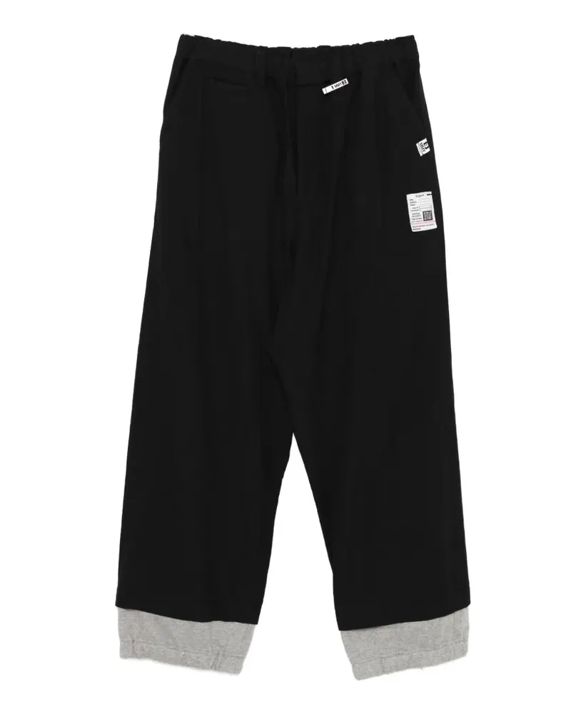 MIHARAYASUHIRO layered wool trousers - Schwarz Schwarz