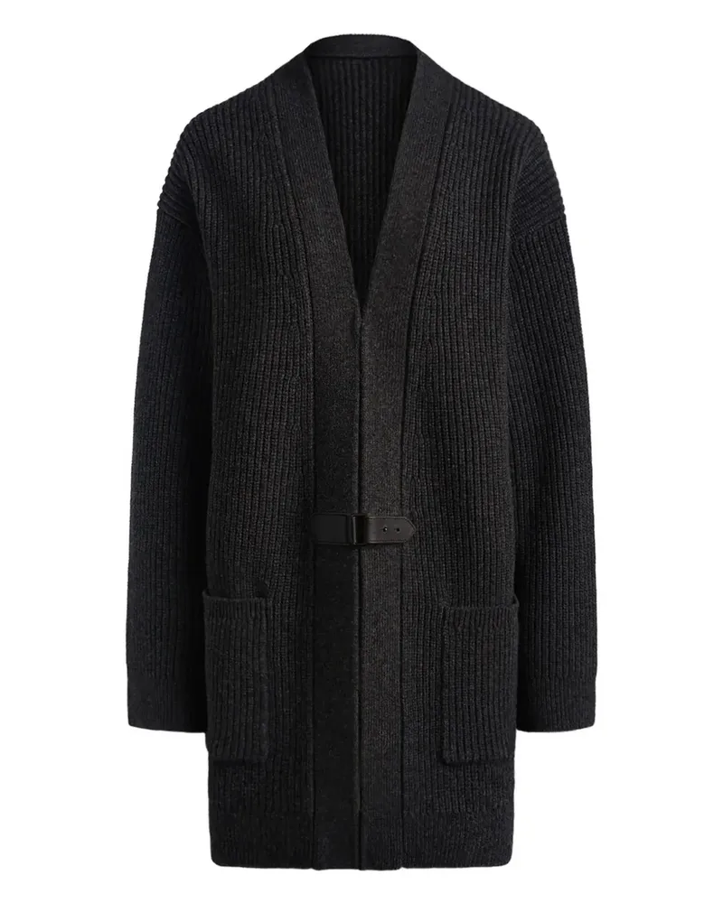 12 STOREEZ Cardigan mit Schnalle - Grau Grau