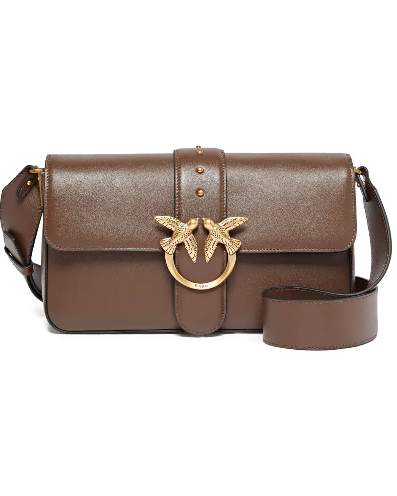 Pinko Schultertasche aus Leder - Braun Braun