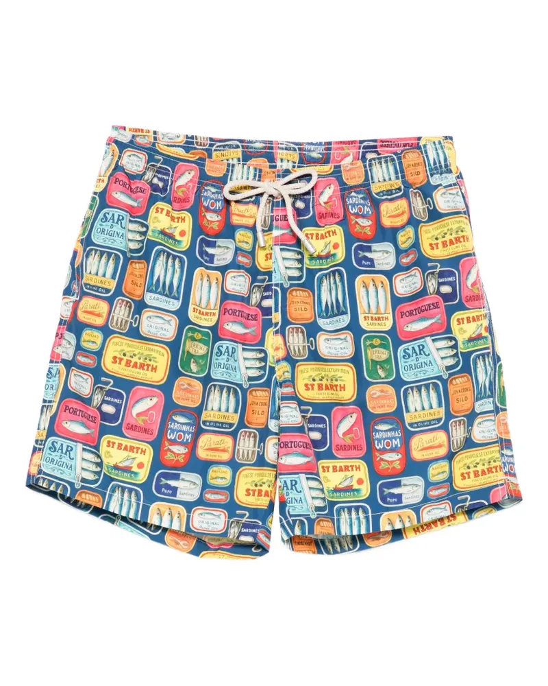 MC2 Saint Barth Badeshorts mit Print - Blau Blau