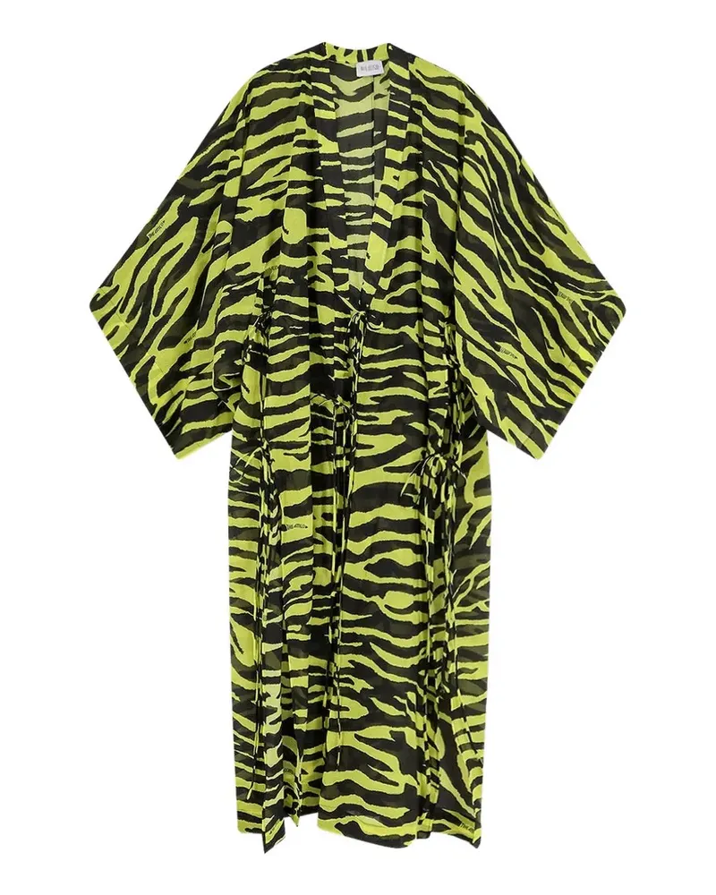ATTICO zebra-pattern beach cover-up - Gelb Gelb