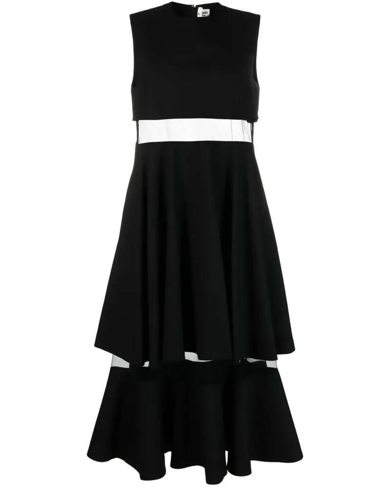 Noir Kei Ninomiya Ärmelloses Midikleid - Schwarz Schwarz