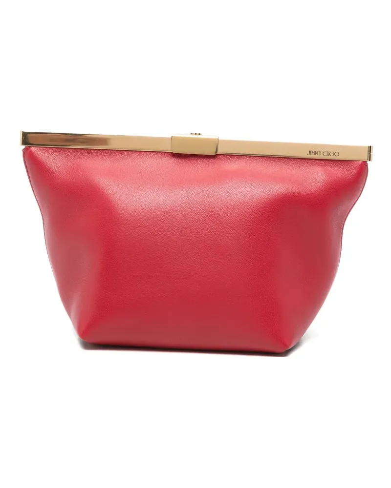 Jimmy Choo Ganache leather clutch bag - Rot Rot