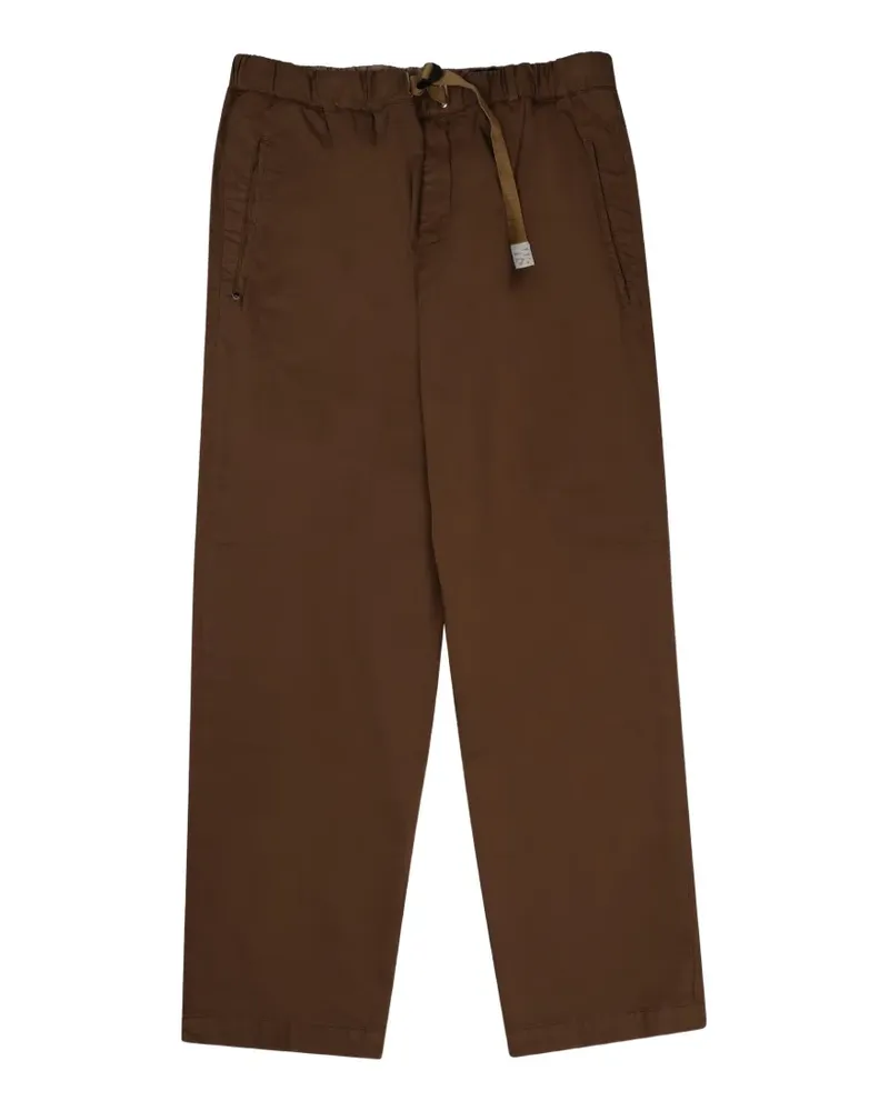 PLAN C belted straight-leg trousers - Braun Braun
