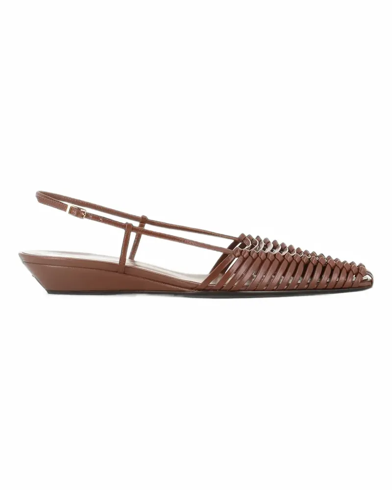Giuseppe Zanotti Gewebte Slingback-Sandalen - Braun Braun