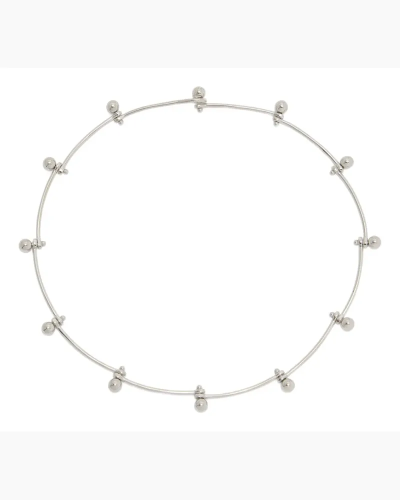 Jil Sander Halskette mit Perlen - Silber Silber