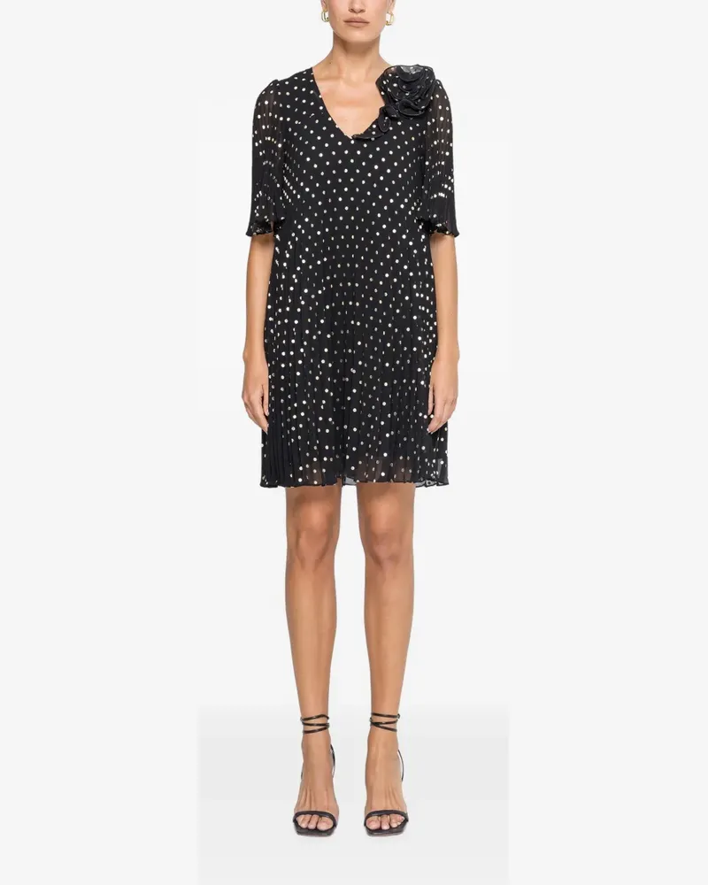 NISSA Midikleid mit Polka Dots - Schwarz Schwarz