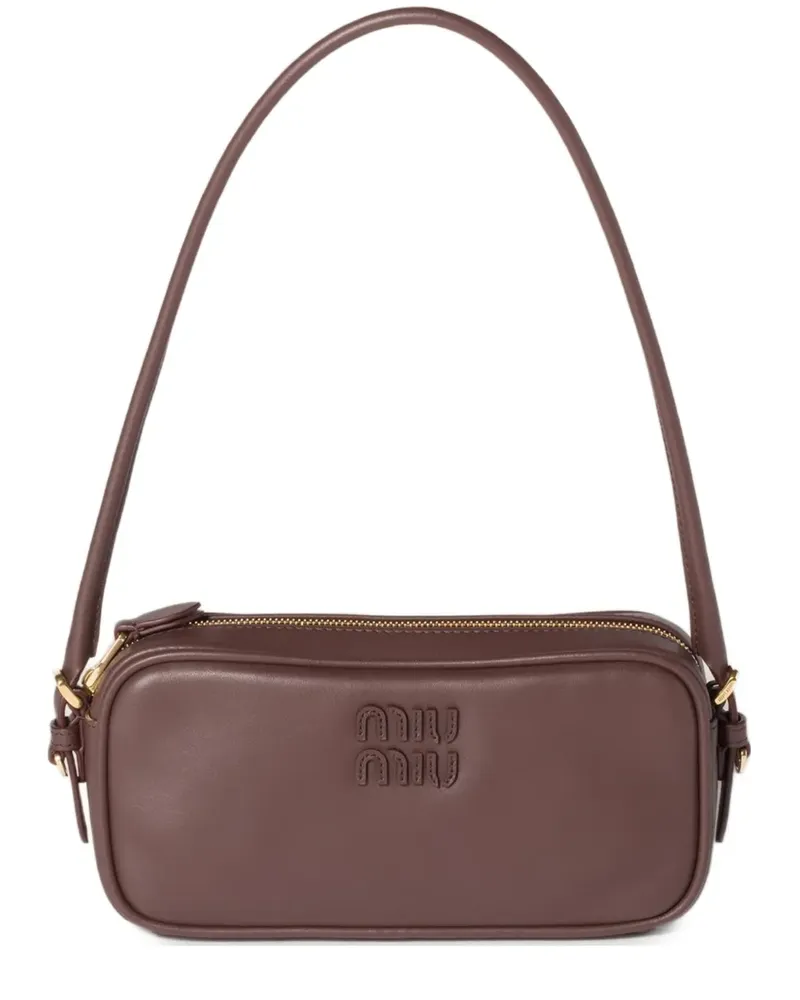 Miu Miu Mini-Tasche aus Leder - Braun Braun