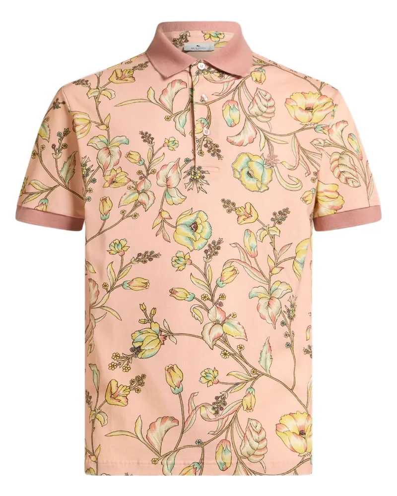 Etro Poloshirt mit Blumenmuster - Rosa Rosa