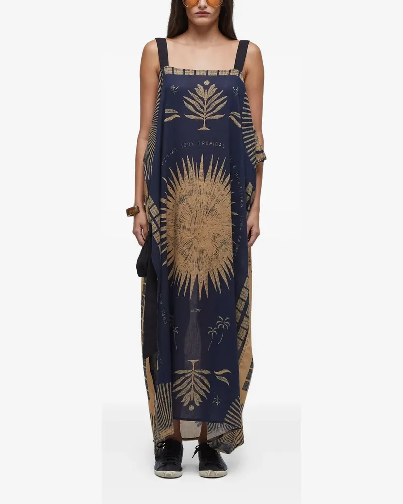 Osklen Pareo Rio Maxikleid - Schwarz Schwarz