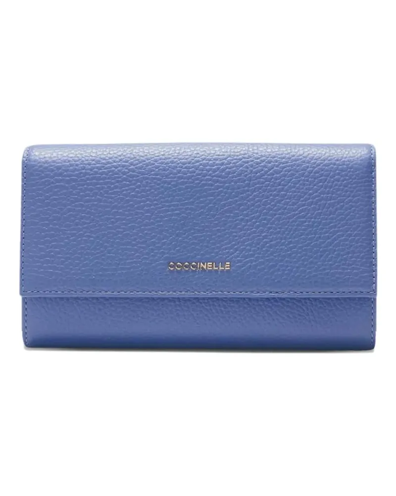 Coccinelle flap metallic wallet - Blau Blau