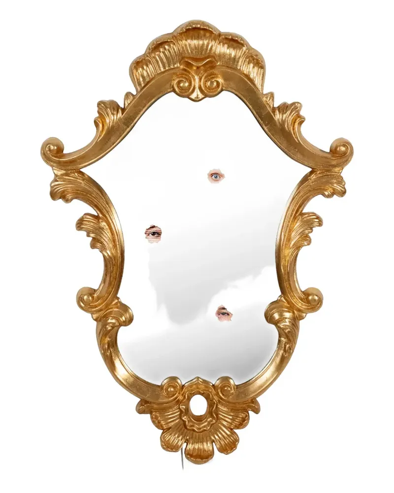 Seletti Spiegel mit goldfarbenem Rahmen Gold