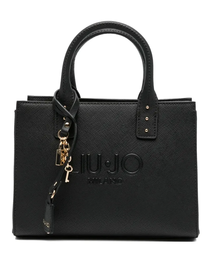 Liu Jo small logo-embossed tote bag - Schwarz Schwarz