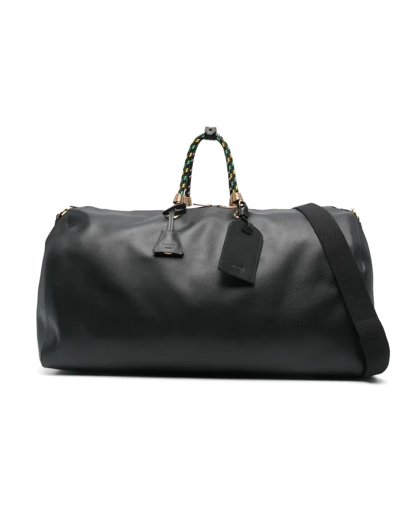 Moschino Reisetasche aus Leder - Schwarz Schwarz