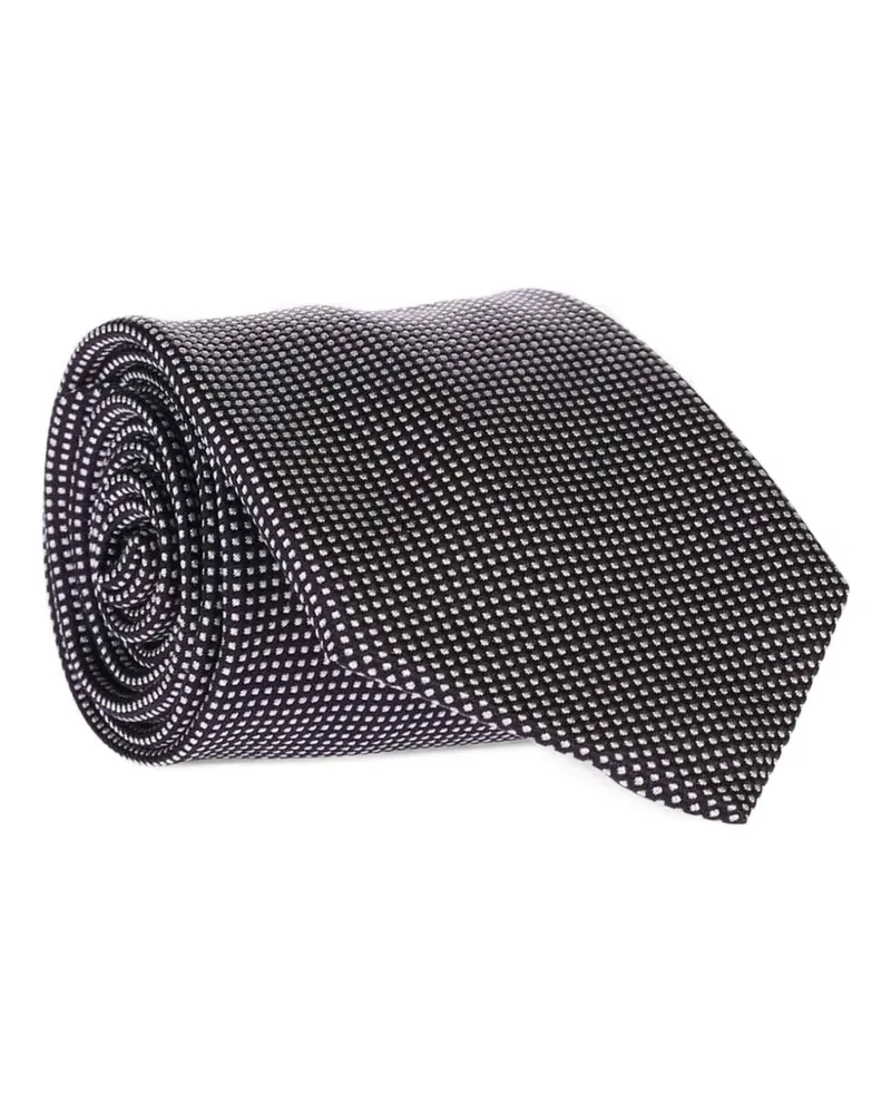 Dell'oglio Seidenkrawatte mit geometrischem Muster - Grau Grau