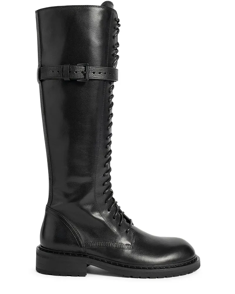 Ann Demeulemeester Danny Bikerstiefel - Schwarz Schwarz