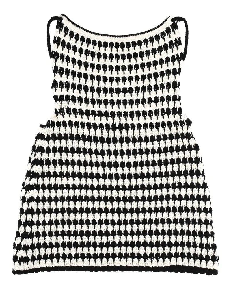 Giuseppe di Morabito Gehäkeltes Kleid mit Karo - Schwarz Schwarz