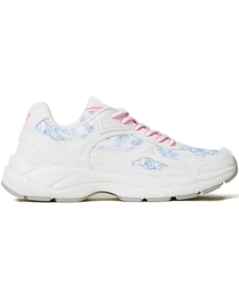 Twin-Set Sneakers mit Toile-Muster - Weiß Weiß