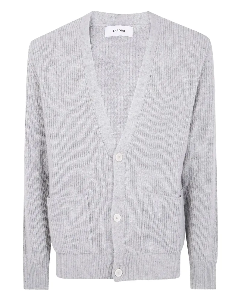 LARDINI ribbed wool cardigan - Grau Grau
