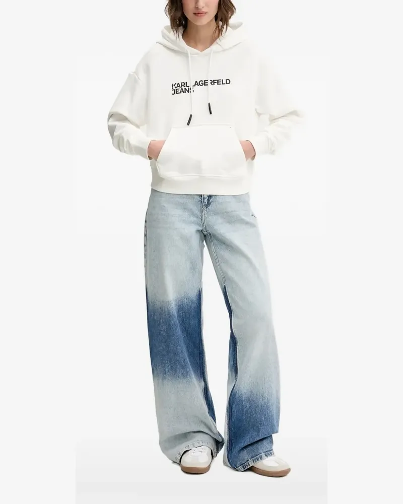Karl Lagerfeld Hoodie mit Kängurutasche - Weiß Weiß
