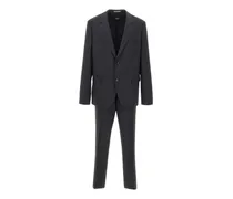H-Houston notch-lapel two-button suit - Schwarz