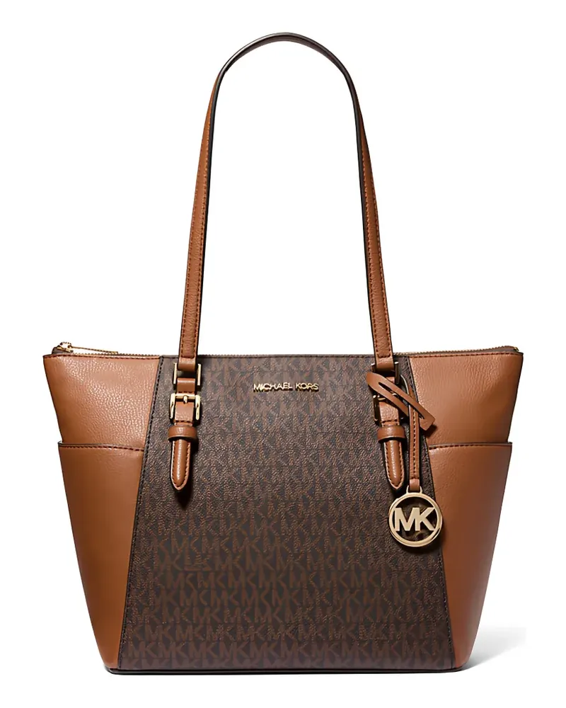 Michael Kors large Charlotte monogram-print tote bag - Braun Braun
