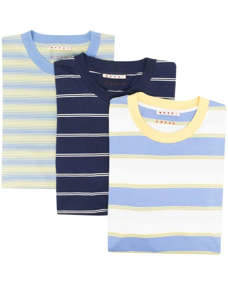 Marni Gestreiftes T-Shirt - Blau Blau